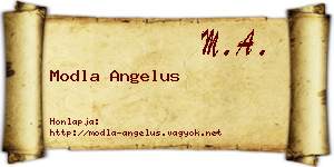 Modla Angelus névjegykártya